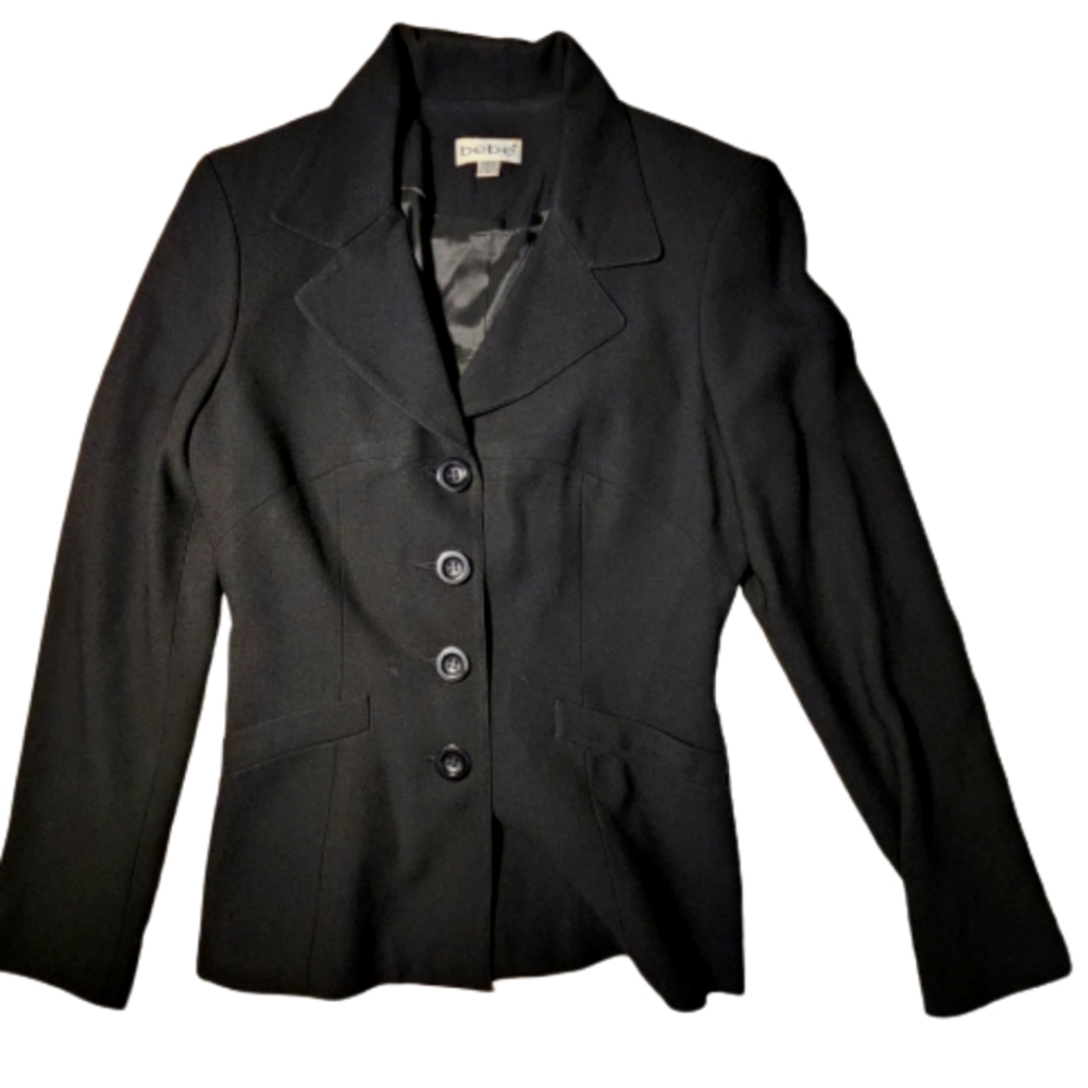 BEBE 4 button collared black suit blazer suit jacket suit coat